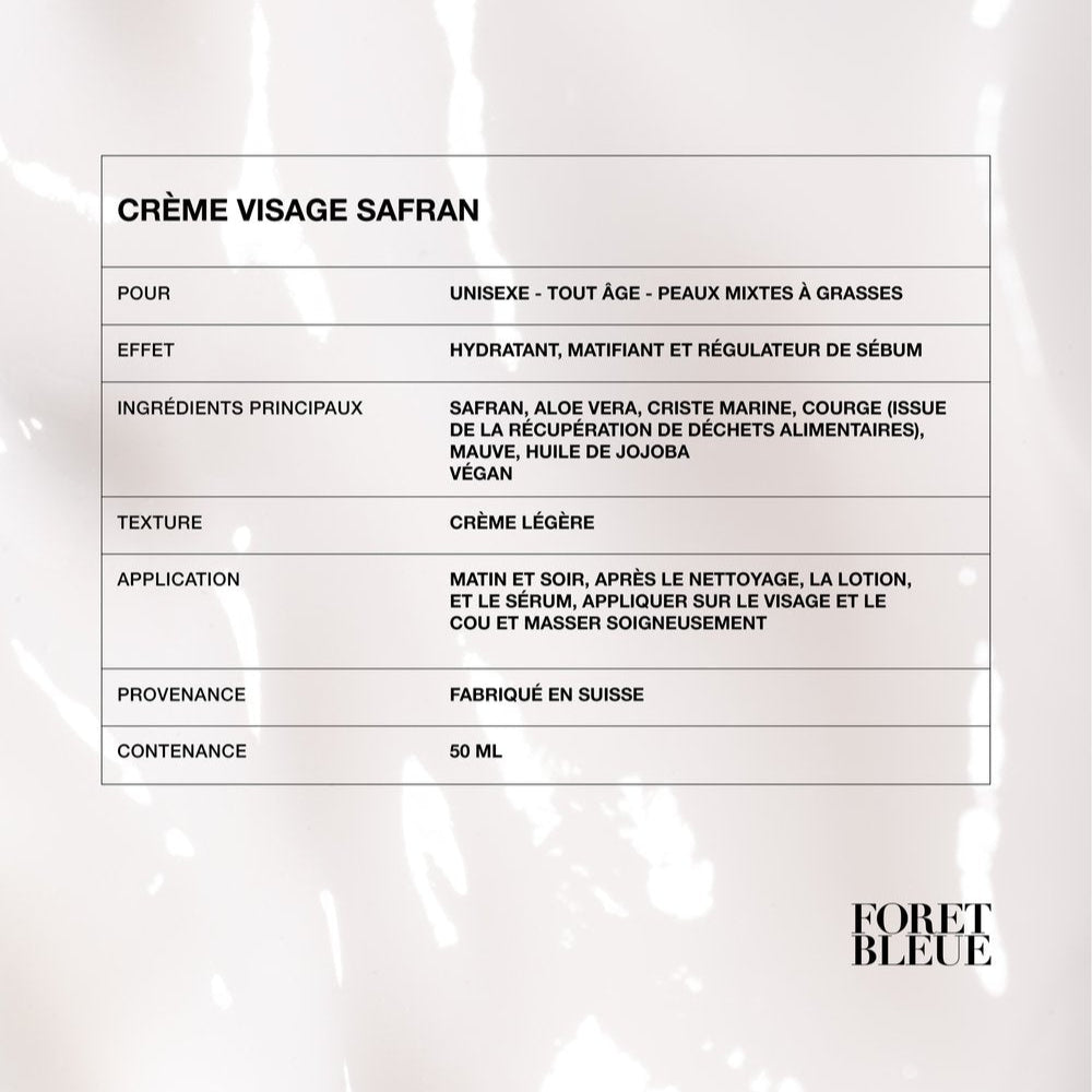 Crème visage Safran