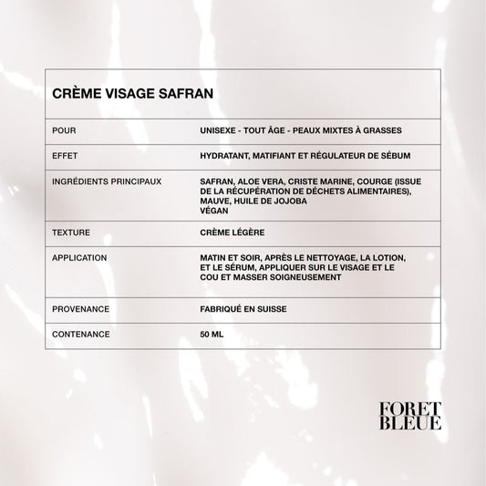 Crème visage Safran
