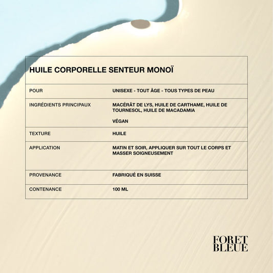 Huile corporelle senteur monoï